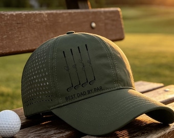 Personalized Best Dad By Par Cap, Best Grandpa By Par Hat, Custom Name Father Day Golf Gift, Golf Lover Gift For Him, Dad Birthday Golf Gift