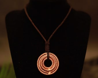 888 Infinity Tensor Ring Pendant 144mhz 177mhz 188mhz Copper