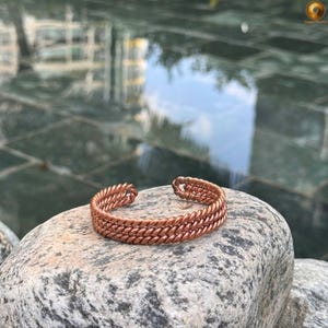 Handmade Double Twist Copper Bracelet | 99.99% Pure Copper Healing Bracelet | Energy Balance, EMF Protection