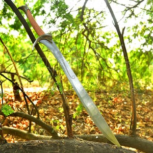 Handmade Custom Display Decorative Long Sword - Fantasy Norse Style Engraving Sword With Leather Sheath And Wall Mount - Gift For Husband
