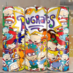 Rugrats Christmas 20oz Tumbler Wrap PNG | Holiday Cartoon Sublimation Design | 90s Kids Skinny Wrap |Digital Download