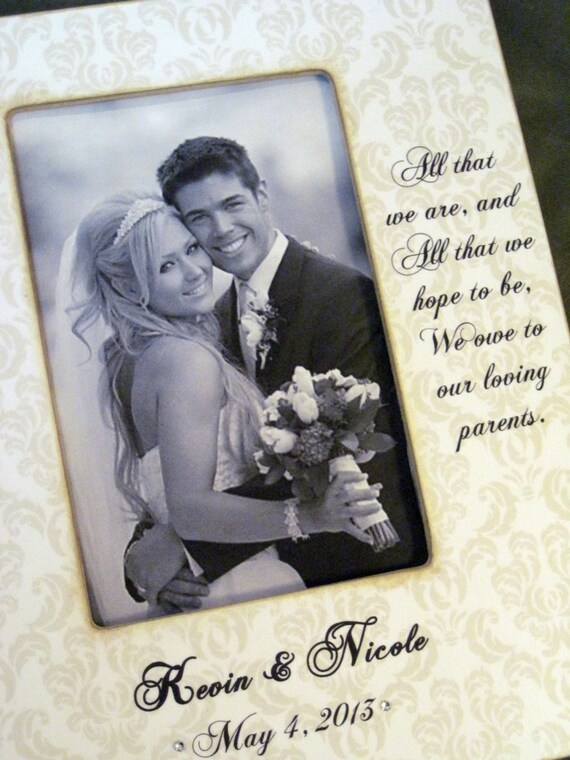 Items similar to Wedding Gift for Mom and Dad Personalized Frame 4x6