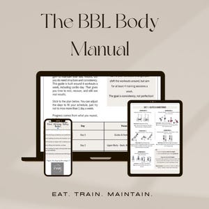 BBL Body Manual – Ät. Träna. Håll dig i form. En digital träningsguide för kvinnor | Bygg rumpor, håll dig slank, behåll kurvorna