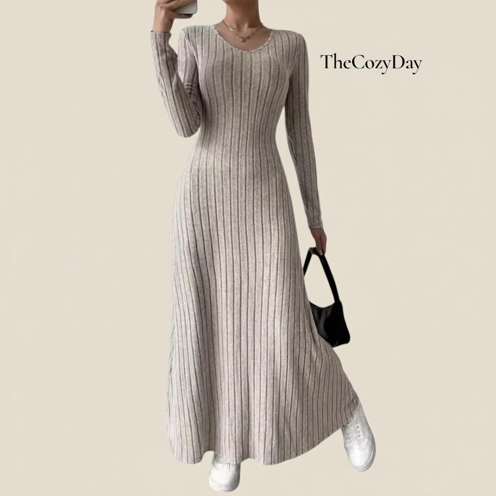 slim fit dress slacks Lizakosht Y2K Bodycon Dresses Apricot Gothic Long Sleeve Dresses Korea main image 0