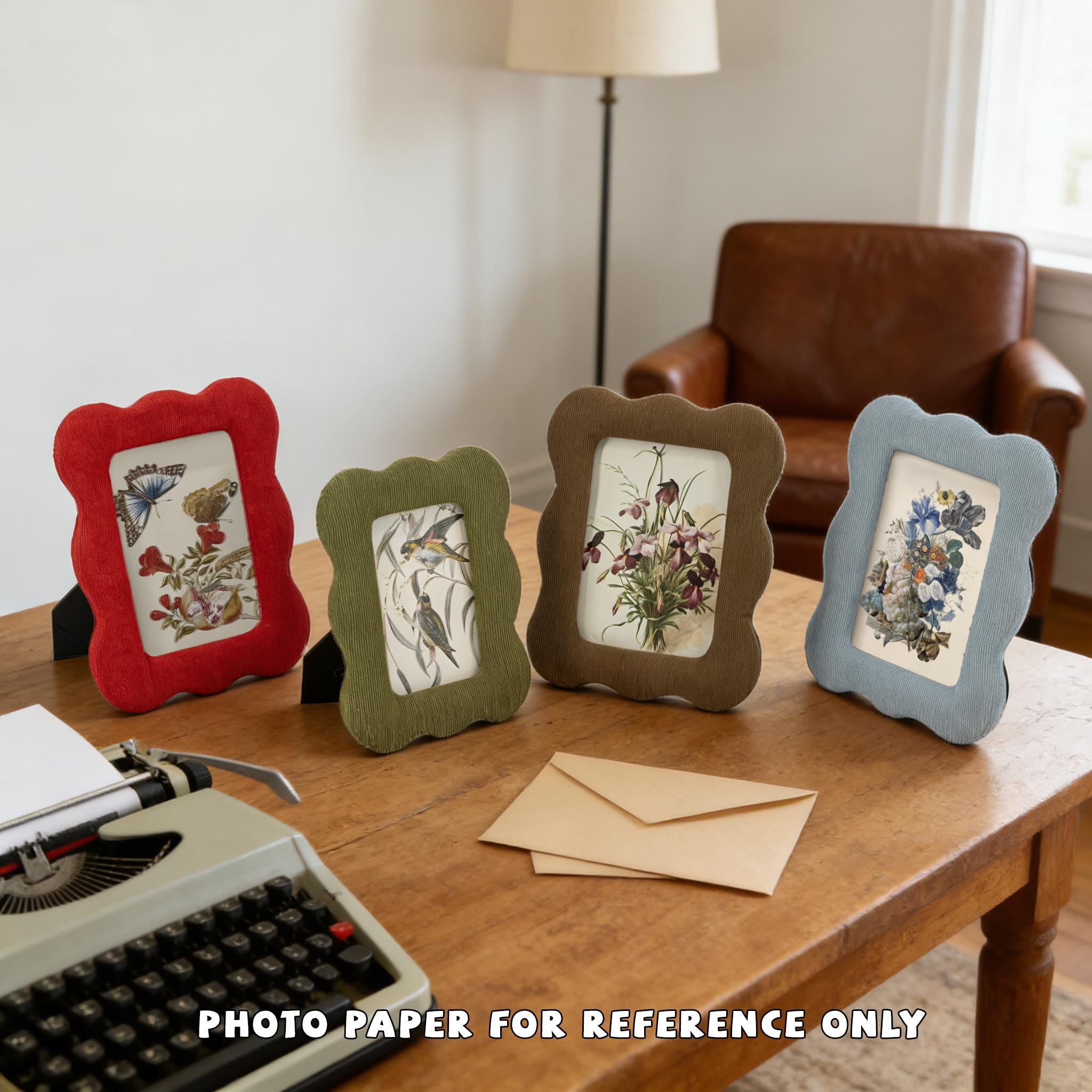 Wavy Velvet Picture Frames, Colorful Boho Vintage Photo Frames for ...