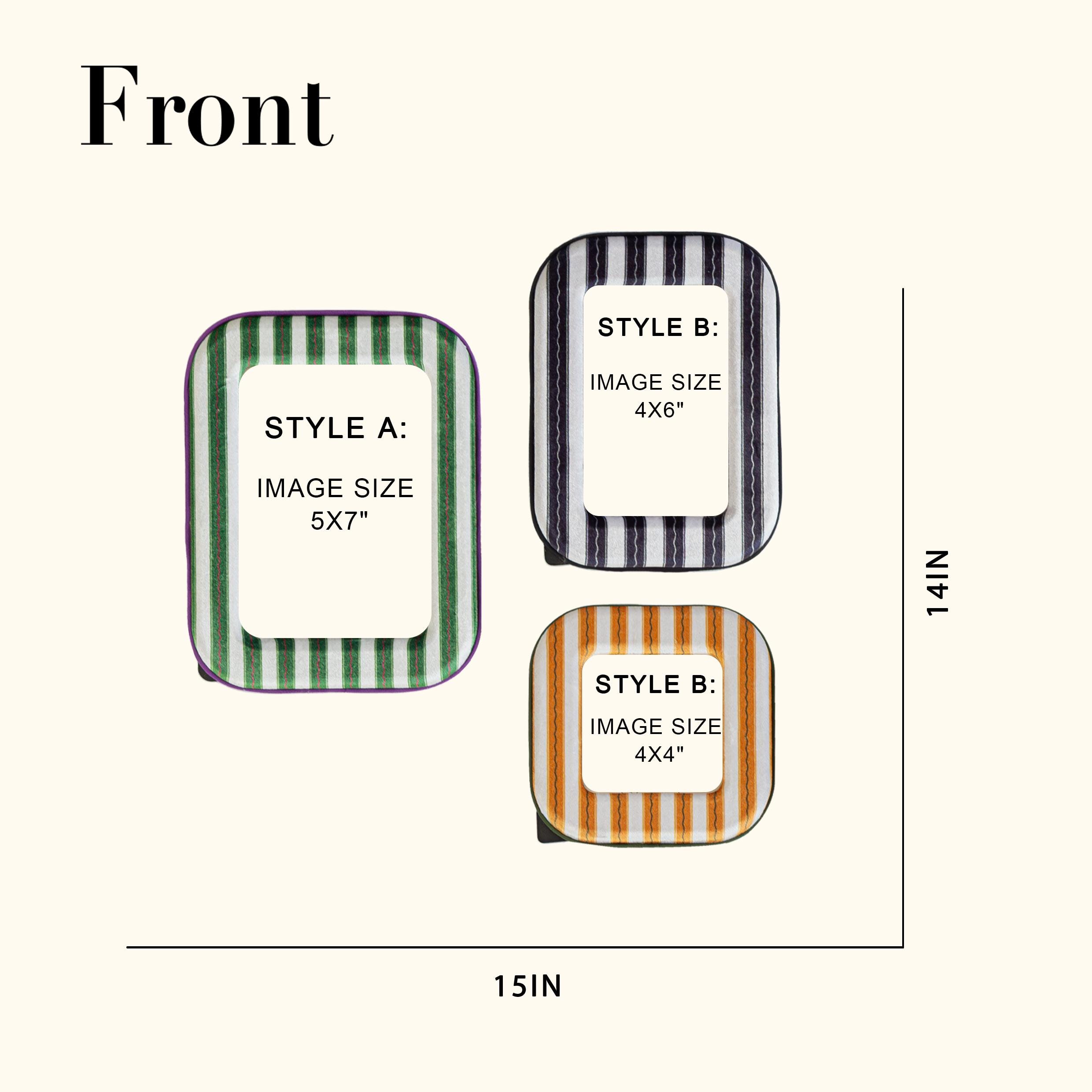 Striped Velvet Picture Frame Set, Gallery Wall Collage Photo Frames ...
