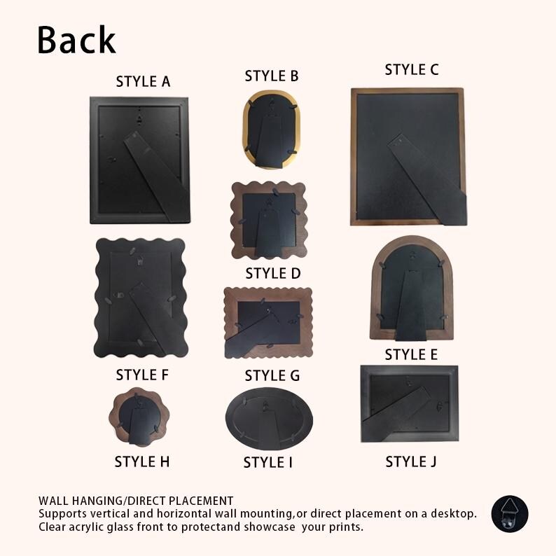 Vintage Mixed Shape Picture Frames Set for Photo Frame Gallery Wall ...