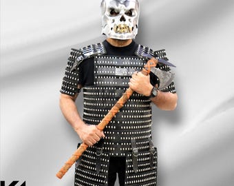 Medieval Viking Lamellar Armor – 20 Gauge Steel Scale Body Armor for LARP, Reenactment, Cosplay & Costume Wear