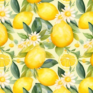 Floral Yellow Lemon Pattern Pure Cotton Fabric-By 1/2 Yard-55inches Wide-Soft Cotton Fabic