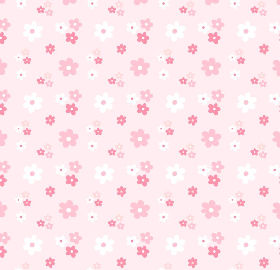 Pink Flowr Rug Pattern Pink Blooming Flower Pattern Pure Cotton Fabric-by 1/2 Yard-55inches ...