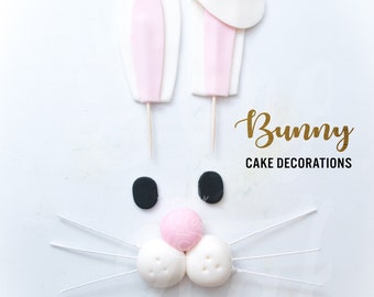 Easter Bunny edible 3D cake decoration fondant topper, Birthday Cake Topper, girl boy birthday, rabbit, Easter cake, Easter cake topper