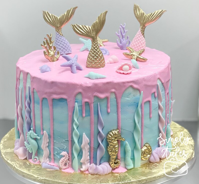 27 Edible Fondant Under the Sea Sea Shells Cupcake Toppers Etsy