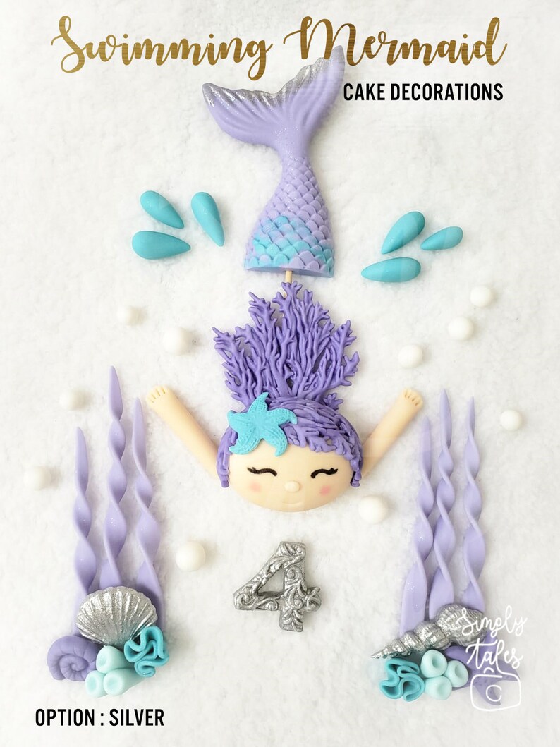mermaid cake topper edible