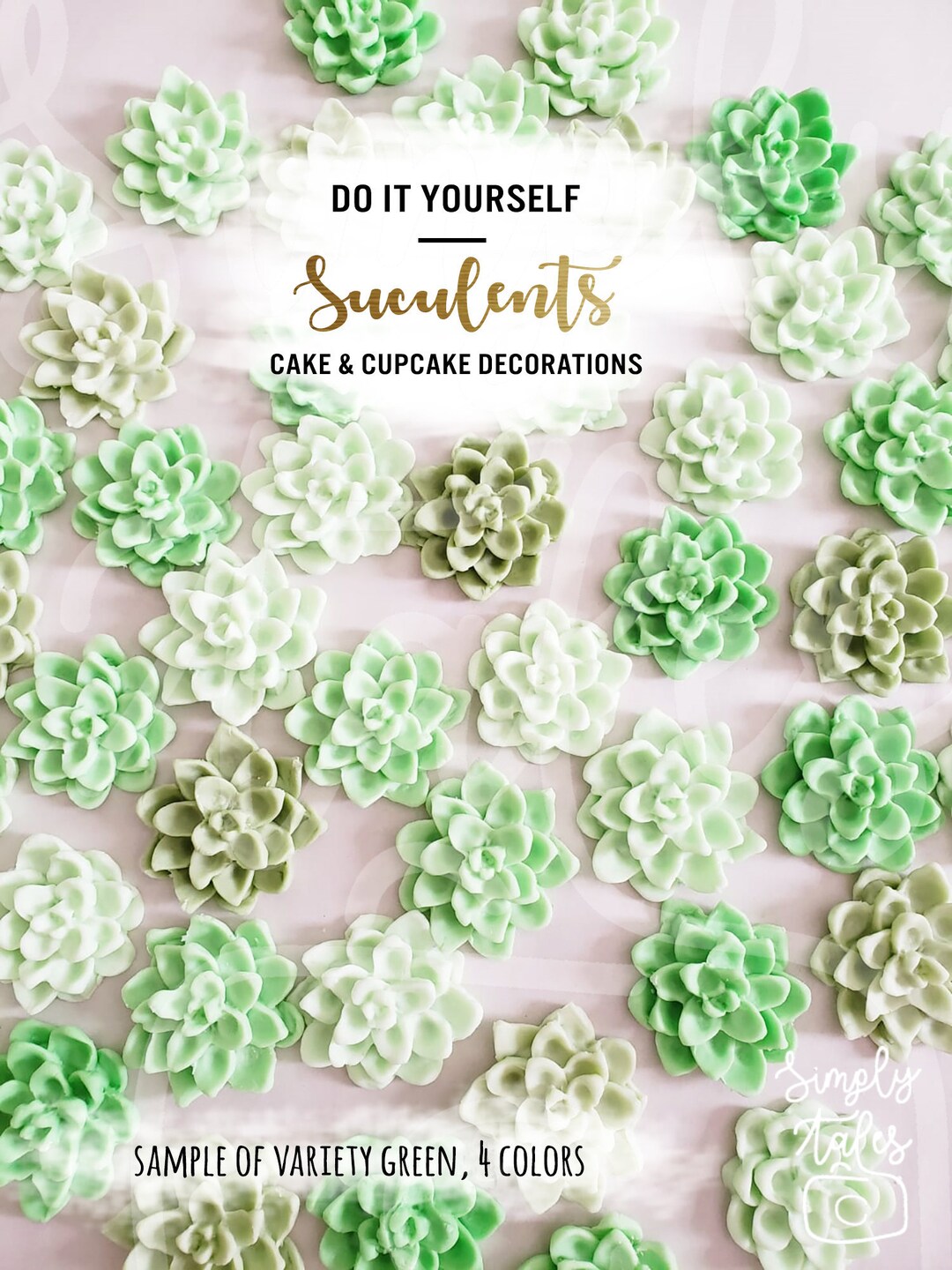 12 Edible Medium Succulent Cupcake Toppers, Cactii Party, Cactus, Summer Celebration, Bridal