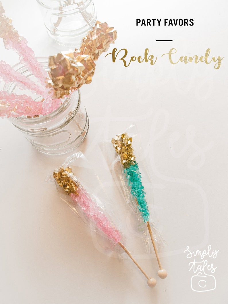 12 Rock Candy Party Favors Crystal Candy Baby Shower Favor Etsy