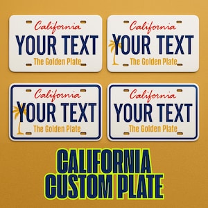 Personalized License Plate California – Personalized Golden State Car Tag | Novelty Decorative Plate with Your Text