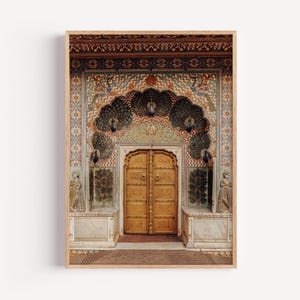 Jaipur Mayur Gate – Peacock Door Photography Print | City Palace Wall Art | Indian Architecture Digital Download