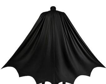 Black & Blue Superhero Cape, Adult Hero Cloak, Dark Vigilante Cosplay Cape, Comic Style Costume Cloak