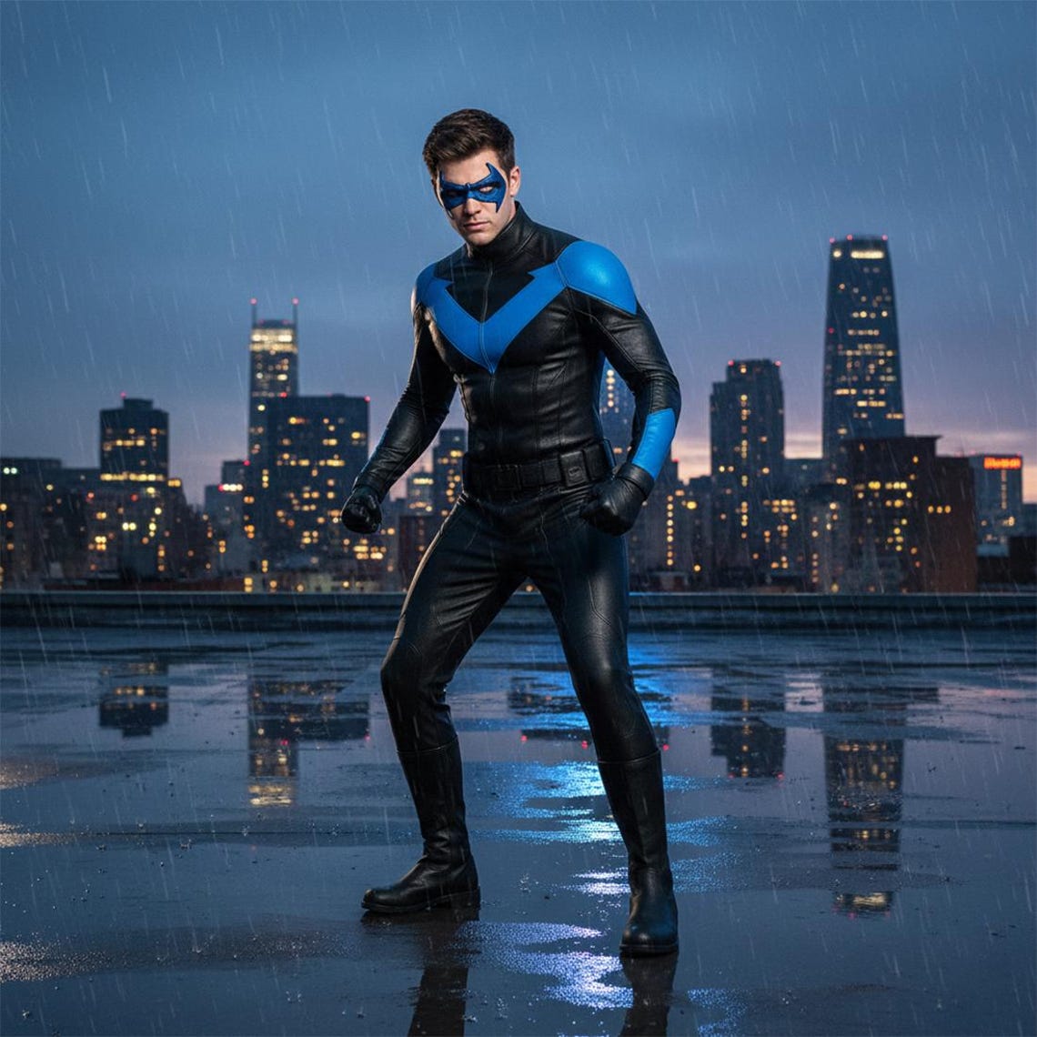 Men's Nightwing Cosplay Superhero Cosplay Suit | Vigilante Leather ...