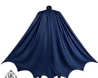Blue Superhero Cosplay Cape, Scalloped Hem Cloak, Comic Inspired Cape, Vampire Cape, Gothic Dracula Cloak, Adult Halloween Costume,
