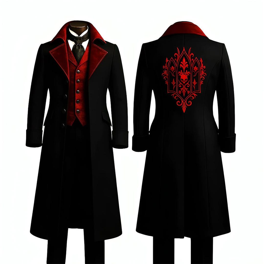 Vampire Formal Men’s Goth Vampire Jacket | Formal Halloween Costume | Victorian ...