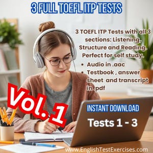 3 TOEFL ITP volledige tests vol. 1