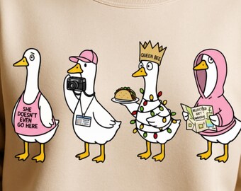 Mean Girls Goose PNG Funny Meme Digital Download Pop Culture Clipart Transparent Background