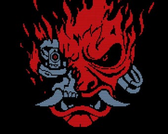Cyberpunk 2077 Samurai Logo Pattern