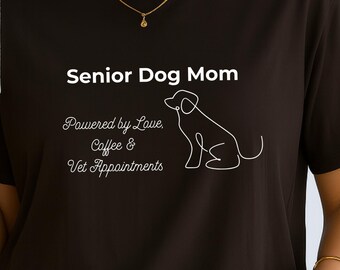 Camiseta para mamá de perro mayor - Camiseta para mamá de perro mayor - Camiseta para cita con el veterinario - Regalo ideal para mamás de perros
