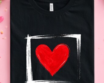 Camisetas de pareja a juego: "Mi corazón te pertenece" regalo de San Valentín / Camiseta romántica unisex para él y para ella