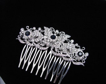 Hair Accessories Hair Jewelry, bridal hair comb, Montana blue cystal hair comb, rhinestone hair comb, bridal pearl comb, headpieces
