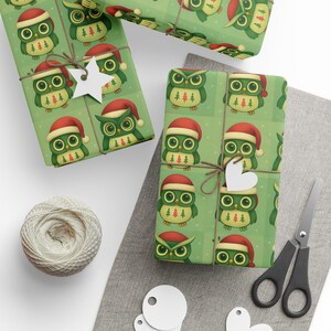 Christmas Owl Wrapping Paper