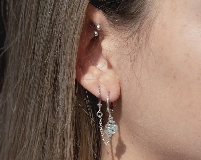 Initial Double Earring