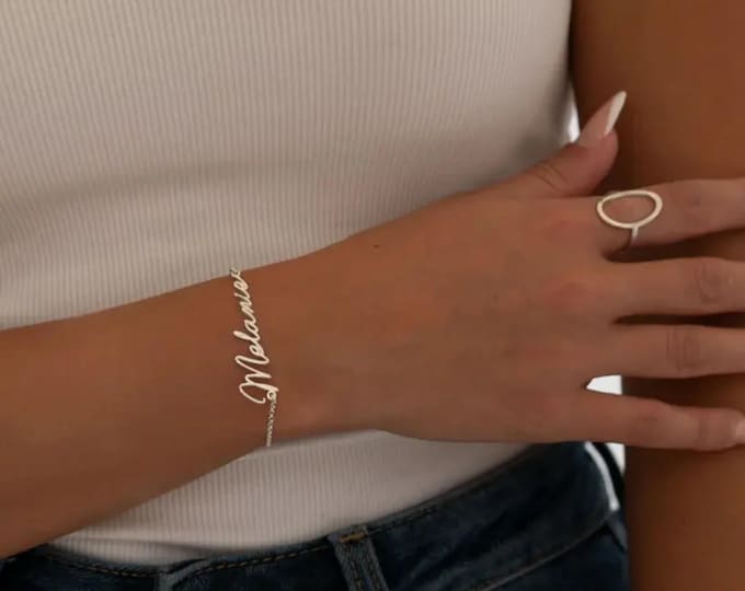 Sterling Silver Name Bracelet