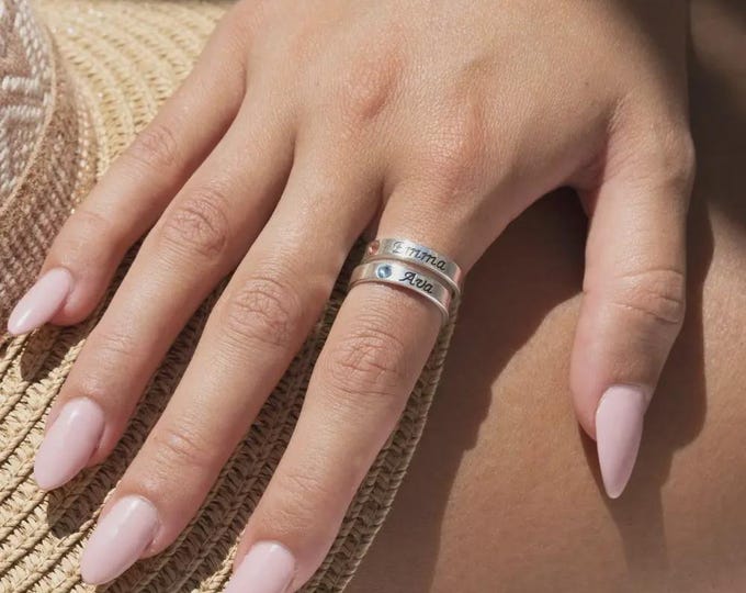 Stackable Personalized Birthstone Ring