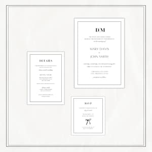 Black & White Wedding Invitation Suite