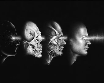 Lámina Giclée "Pneuma", Arte místico, Arte visionario, Arte de brujería, Arte nórdico, Arte etéreo, Arte surrealista, Arte fantástico