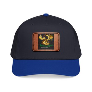Vintage Moose Patch Baseball Cap | Leather Rectangle Patch