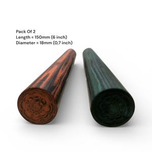 Ebonite Rod – 8 Swirl Colored Craft Material for Custom Pipe Stem and Ring Making, DIY & Craft (Limited Color #07-18mm/2Pcs) image 2