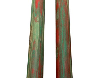 Ebonite Rod – 8 Swirl Colored Craft Material for Custom Pipe Stem and Ring Making, DIY & Craft (Limited Color #08-18mm/2Pcs)