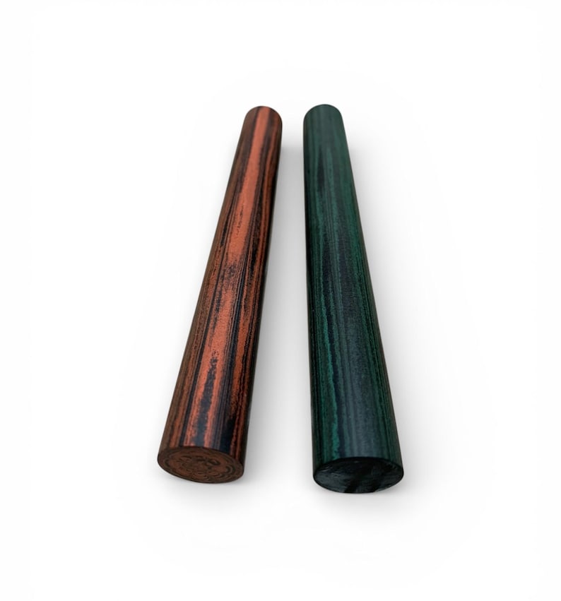 Ebonite Rod – 8 Swirl Colored Craft Material for Custom Pipe Stem and Ring Making, DIY & Craft (Limited Color #07-18mm/2Pcs) image 1