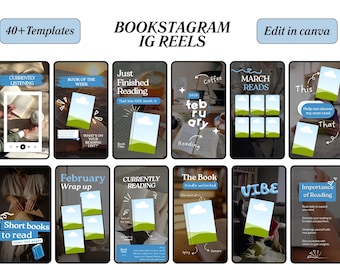 Bookstagram Reels template for Authors, Book Lover, Influencer, Content Creator Book Marketing, Cozy book tiktok reels, Social Media Reels
