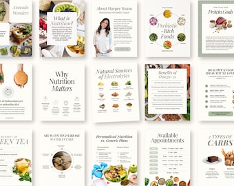 Nutrition & Wellness Coach Instagram Post Templates, for Dieticians, Fitness Trainers, Lifestyle Influencers, and Nutritionists Canva Posts