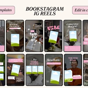 Reels estéticos de Bookstagram para autores, amantes de los libros, influencers de libros, creadores de contenido y marketing de libros. Plantillas de reels de libros de TikTok acogedores.