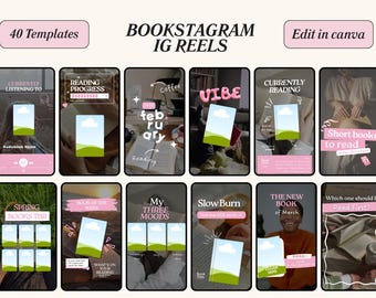 Aesthetic Bookstagram Reels for Authors, Book Lover, Book Influencer, Content Creator Book Marketing, Cozy book tiktok reel templates