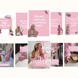 Pink Aesthetic Instagram Carousel Templates Canva Social Media Agency ...
