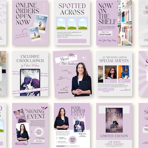 80 Romance Author Instagram Templates, Book Launch Kit, Book Blogger, Writer, Book Promotion, Bookstagram Canva, Indie Book Launch Marketing