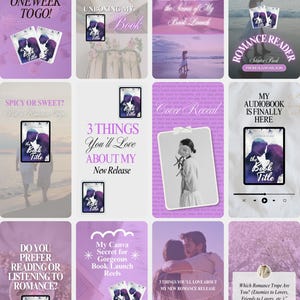 Romance Author Instagram Reels & Covers, Indie book launch, author marketing, self publish book promo templates, bookstagram reel booktok,