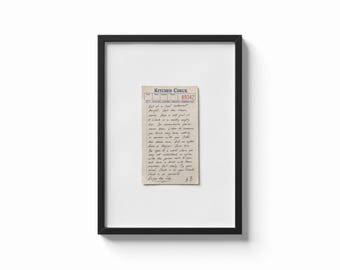 Anthony Bourdain quote - Handwriting style Poster Print -  Enjoy The Ride - kitchen artwork wall art - chef ticket