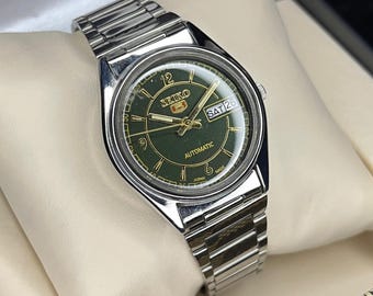 ヴィンテージ セイコー 5 機械式 自動巻き 21 石 ゴールド